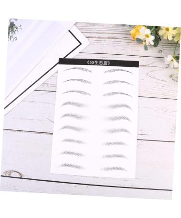 FOMIYES 2 Pairs Adhesive Eyebrow Template Artificial Eyebrow Patch Eyebrow Stickers Makeup Tools 6d Simple 1 count (Pack of 1) Black 003 - Buy Online on GoSupps.com