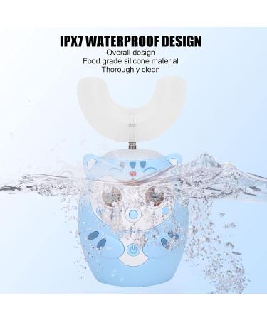 Children's U-Shaped Electric Toothbrush - Ultrasound Automatic Massage for Tooth Whitening | Cartoon Design IPX7 Waterproof (Blue) - Best Oral Care Solution - Buy Online on GoSupps.com