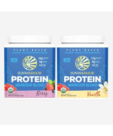 Sunwarrior Warrior Blend Protein Organic Plant-Based Berry 13.2 oz (375 g)