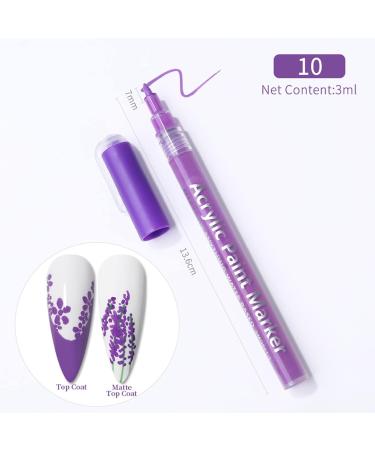 Nail Drawing Pen Nail Beauty Fashion Nail Drawing Liner DIY Abstract Beauty Tool Compatible with Women Purple - Buy Online on GoSupps.com