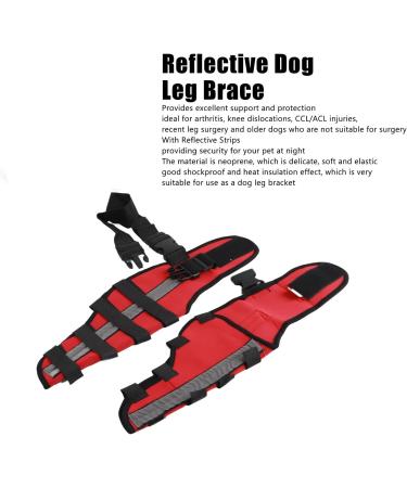 Dog Knee Brace Adjustable Dog Leg Brace Double Rear Leg Brace Elastic Shockproof Dog ACL Brace CCL Brace Hind Leg Pet Knee Pads with Reflective Strips for Pets and Dogs (M) Medium - Buy Online on GoSupps.com
