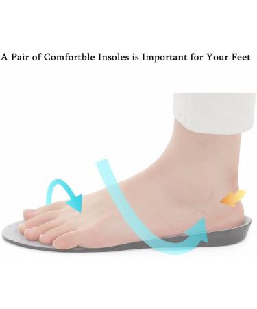 Memory Foam Shoe Insoles for Shock Absorption & Foot Relief | Men & Women Comfort Insoles M 6-9/W 7-11 Black - Everyday Use - Buy Online on GoSupps.com