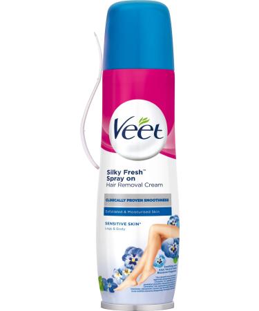 Veet Silky Fresh Spray on Cr me d pilatoire Peau sensible Jambes et corps 150 ml