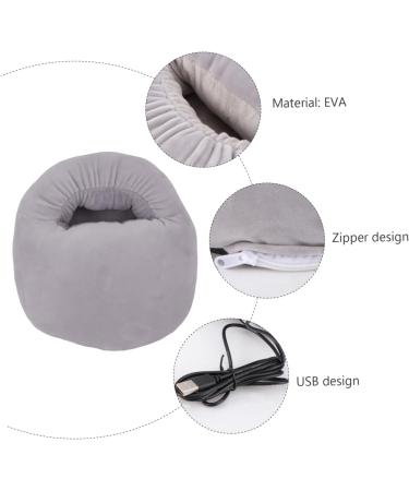 Safigle USB Foot Warmer - Portable Electric Slipper & Heating Pillow for Winter - Lightweight Gray 32x28cm - Buy Online on GoSupps.com