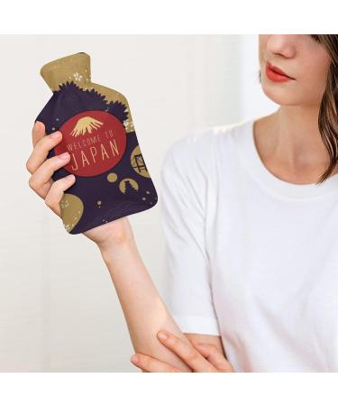 Hot Water Bottle with Lid - Japanese Rubber Hot Water Bag for Pain Relief & Cramps | Ideal Foot Warmer & Hot Cold Therapy - Buy Online on GoSupps.com