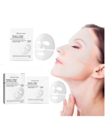 Bio Collagen and Hyaluronic Acid Face Mask - Boosts Moisture Skin Firming Reduces Signs of Aging korean Deep Hydrating Firming Hydrogel Mask- Cruelty Free - 4 Masks