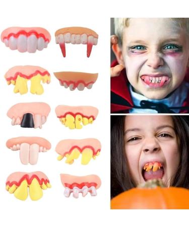 Buy Eitz NGXQ Funny False Teeth | Halloween Cosplay Props & Decoration Accessories - International Shipping Available - Buy Online on GoSupps.com