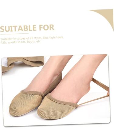 NOLITOY Invisible Toe Sleeve Half Palm Jazz Shoes - Gold Women's Heels Ballet Foot Pads & Non-Slip Insoles for Men & Girls - Buy Online on GoSupps.com