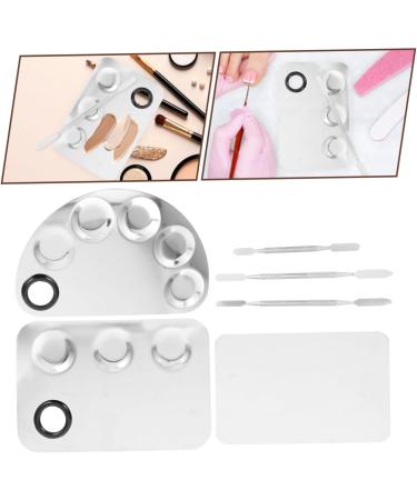 3 ensembles Palette de Maquillage Acier Inoxydable avec Spatules de M lange Palette Manucure et Facile Nettoyer Accessoires Nail Art pour DIY - Buy Online on GoSupps.com