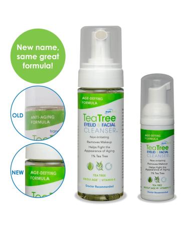Eye Eco Age-Defying Tea Tree Cleanser - Hydrating Non-Irritating Facial & Eyelid Wash with Shea Butter & Vitamin E - Vegan & Gluten-Free - 180mL - Buy Online on GoSupps.com