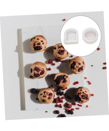OUNONA 2pcs Cake Mold Mini Ice Cream Muffin Baking Creative Cake Making Molds Mini Silicone Molds Silicone Candy Mold Aroma Candy Molds Cookie Stencils White Cake Pie Silica Gel Egg Tart White 9X8X2.6CM - Buy Online on GoSupps.com