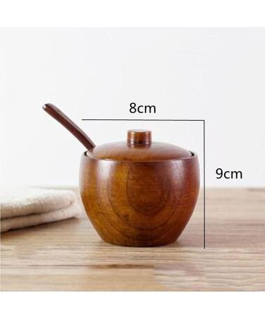 WALFREW MSG Retro Seasoning Wooden Jar Kitchen Kitchen Kitchen Jar Shaker Salt Living Room with Lid MSG Sugar Seasoning Box Spice Bottle (1 Piece) - Buy Online on GoSupps.com