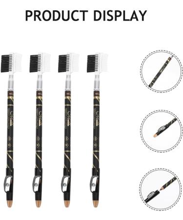 Vaguelly 4 pi ces Crayons Sourcils tanches avec Pinceaux Biseaut s Outils de Maquillage Portables pour Femmes pour Dessin et D finition des Sourcils - Buy Online on GoSupps.com