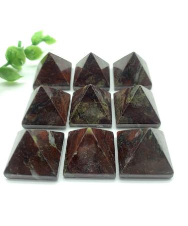 Natural Crystal Rough Natural Crystals and Stones 20-30mm Natural Dragon Blood Stone Quartz Crystal Pyramid Reiki Tower Home Ornaments Decoration Stones for Decoration ERTEYIN