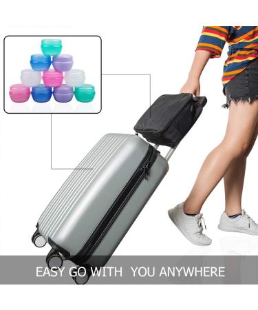 Yucool TSA-Approved Travel Containers - 10 Leak-proof 20ml Mini Bottles with Spatulas for Toiletries & Makeup - Refillable & Empty - Buy Online on GoSupps.com