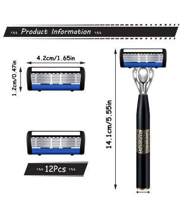12-Piece Replacement Blades for Men s Wet Razors | Metal Handle 7 Layers | Perfect Gift for Him - Buy Online on GoSupps.com