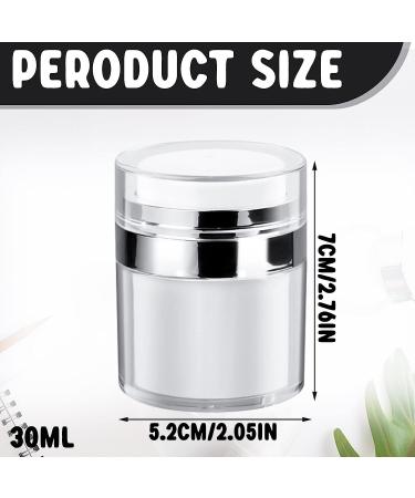 2PCS Cream Jar Vacuum Bottle 30ml Refillable Cosmetic Air Pump Jars - Portable Travel Container for Lotions & Creams - Buy Online on GoSupps.com