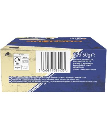 Grenade OREO White Protein Bar High Protein Low Sugar 60 g - OREO White - Pack Of 12 - Buy Online on GoSupps.com