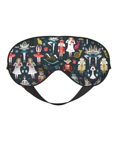 Women's Nutcracker Ballet Xmas Dance Eye mask Soft Elastic and Adjustable Nighttime Comfort Sleeping mask Suitable for Both Men and Women