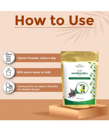 Green Gold Pharmaceuticals Kaunch Beej Powder Tap into the Power of Ayurveda for Increased Strength and Stamina 100g 100g - Buy Online on GoSupps.com