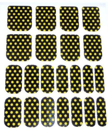 Chix Nails Polka Dot Minx Vinyl Foils Nail Wraps - Yellow on Black - Buy Online on GoSupps.com