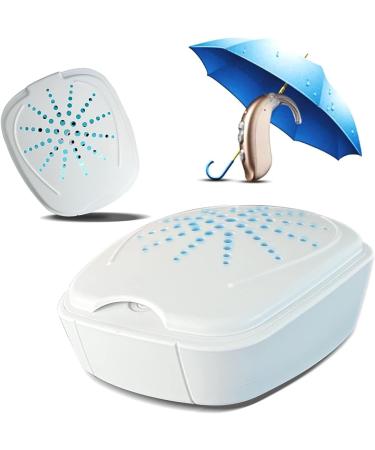 QCLUEU Electric Hearing Aids Dryer Portable Dehumidifier Drying Box Case Elderly Hearing Aids Maintenance Care Box One Button Touch Switch - Buy Online on GoSupps.com