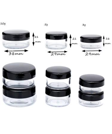 3g Cosmetic Sample Jars with Lids - 50pcs Empty Makeup Containers BPA-Free Black - 50 Count - Buy Online on GoSupps.com
