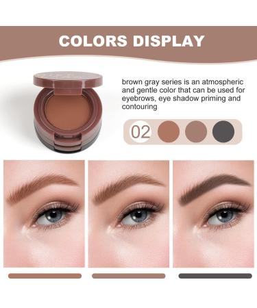 Buy Waterproof 3 Color Eyebrow Powder Palette - Long-Lasting Eyebrow Makeup for Perfect Brows | Light Brown Dark Brown Black - Buy Online on GoSupps.com