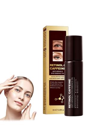 Caffeine Anti-Aging Eye Serum, Eyozen Coffee Under Eye Serum, Caffeine Eye Serum Under Eye Roller Cream for Dark Circles And Puffiness, Retinol Anti-Wrinkle Eye Serum Oil (1pc)