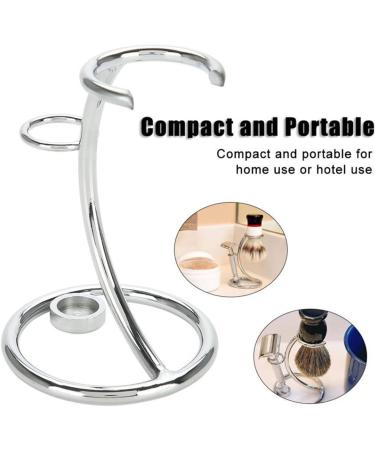 Premium Metal Razor Holder & Stand - 2 in 1 Curved Design for Shaving Brushes & Razors - Perfect Gift for Men | International Shipping - Buy Online on GoSupps.com