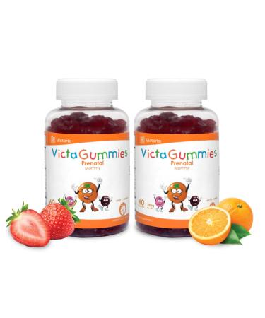 Dr. T Prenatal Gummies for Expectant Moms - Berry & Orange Flavor - Essential Prenatal Vitamins w/Folate Biotin & Zinc - Supports Healthy Pregnancy & Baby Growth - 60 Pectin Gummies - 180g (2 Pack)