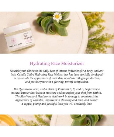 Hydrating Face Moisturizer with Hyaluronic Acid & Aloe Vera | Anti-Aging Skin Care | Intense Hydration & Collagen Boost | 2 Oz - Buy Online on GoSupps.com