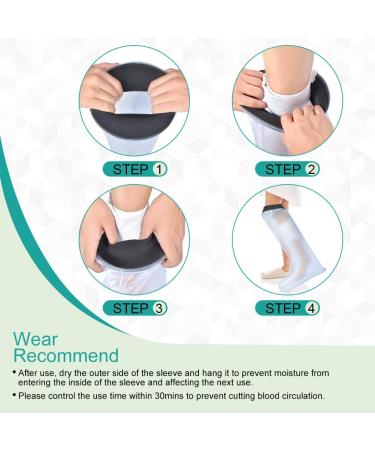 Akozon Waterproof Leg Cast Cover | Shower Protection for Adults | Reusable Leg Knee Foot & Ankle Wound Protection - Buy Online on GoSupps.com
