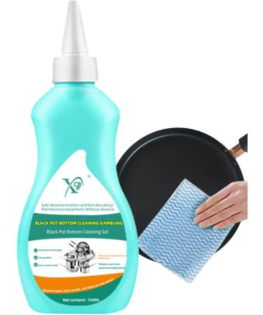 Multifunctional Cleaner | 150ml Kitchen Cleaning Agent Pan Bottom Gel Cleaner - Stainless Steel Cleaning Paste Strong Stubborn Grease & Grime Remover for Removing Dirt Oil Stains Kumprohu - Buy Online on GoSupps.com