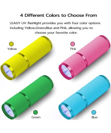 Leagy 2-Pack Mini UV Flashlight - 9 LEDs Pet Urine Detector & More | Ideal for Dogs Cats Fluorescent Agents & Bed Bugs - Free Shipping Worldwide - Buy Online on GoSupps.com