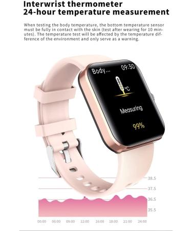 INPETS F57L Smartwatch Fitness Tracker with Blood Glucose Monitoring, Heart Rate, Blood Pressure, and Oxygen Tracking - Black - Buy Online on GoSupps.com