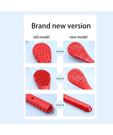 Hand Massage Hammer - Percussion Stick for Whole Body Relief | Rubber Manual Massager for Shoulders & More - Red - Buy Online on GoSupps.com