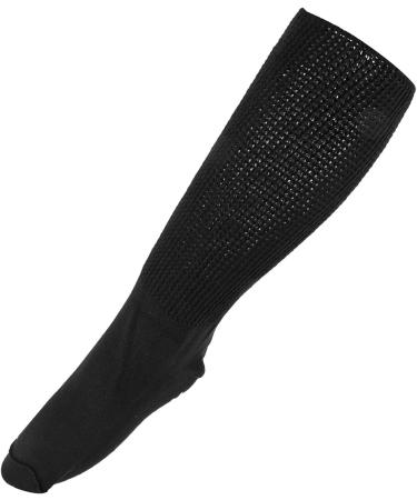 Extra Wide Diabetic Socks | Anti-Slip Bottom | Soft Cotton Foot Care Socks for Swollen Feet | Black - Buy Online on GoSupps.com