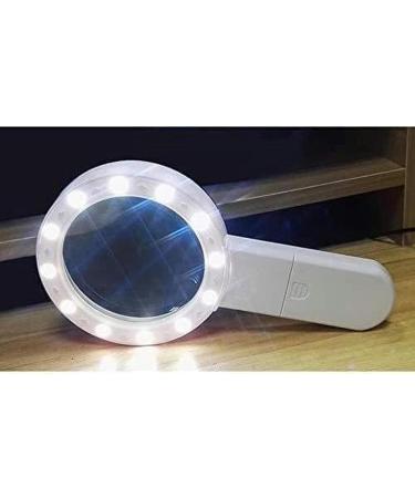 Portable Magnifier Extra Large with 12 LED Handheld and Light 30X Size Illuminated Magnifier Large 100mm Distortion-Free Illuminated Magnifier with Glass Lens Compatible wi Full of Stars - Buy Online on GoSupps.com