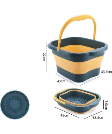 Foot Soaking Bath Basin Collapsible Foot Bath Basin/Foldable Large Foot Bucket Foot Soak Tub for Pedicure Home SPA Treatment Men Deep Blue - Buy Online on GoSupps.com