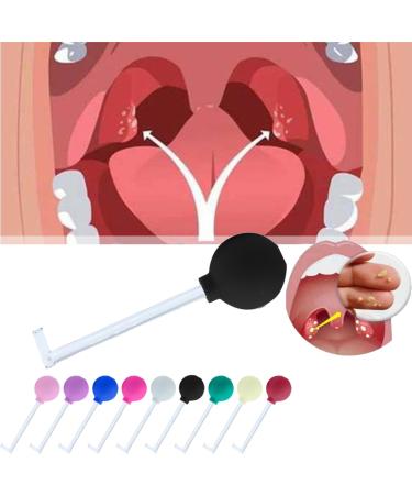 Tonsil Stone Remover Vacuum Tool Vacuum Tool for Removing Tonsils Cupping Tool for Tonsil Stones Manual Style Cleaner Removal Oral Care for Adults (Black)