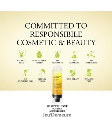 JEU DEMEURE Glutathione Double-X Ampoule Spray - Luminous Dewy Skin Mist with 5% Niacinamide & Fermented Vitamin B for All Skin Types - 2.5 fl. oz - Korean Skincare - Buy Online on GoSupps.com