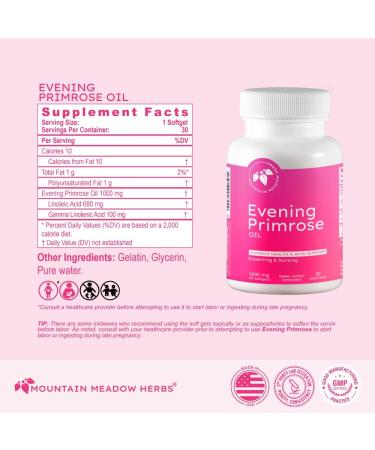 Mountain Meadow Herbs Evening Primrose Oil 1,000mg Omega-6 Fatty Acids for Women s Health, Supports Clear Skin & Hormonal Balance, Gluten-Free, Easy-to-Take Softgels (30 Count) - Buy Online on GoSupps.com