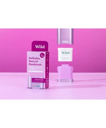 Wild - Natural Refillable Deodorant - Vegan & Eco-Friendly - Aluminum Free - Long Lasting Protection - Natural Ingredients - Starter Kit - Purple Case Coconut & Vanilla Refill - 1.4oz Coconut & Vanilla 1.4 Ounce (Pack of 1) - Buy Online on GoSupps.com