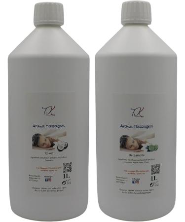 Aroma Massage Oil 1L - Coconut | Medicinal Quality for Massage Physiotherapy & Wellness - International Shipping - Buy Online on GoSupps.com