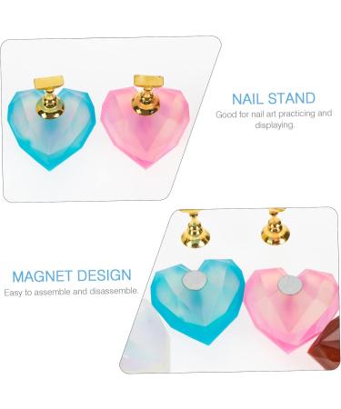 Healeved 4 Sets Nail Holder Manicure Racks Nail Stand Nail Tip Practice Stand Nail Display Tool Nail Practice Stand Nail Art Tool Gel Nail Polish Stand Paint Holder False Nails Magnet Lotus - Buy Online on GoSupps.com