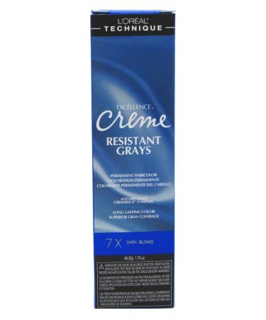 Loreal Excel Creme Resist#7X Dark Blonde 1.74 Ounce (51ml) (Pack of 6)