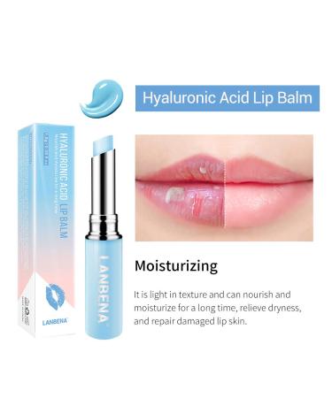 Hyaluronic Acid Lip Balm - Moisturizing & Nourishing, Reduce Fine Lines, Protect Skin - Natural Extracts (New Packaging) - Buy Online on GoSupps.com