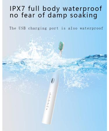 HKF Sonic Electric Toothbrush - USB Rechargeable with 40 Days Use, Smart Timer, 5 Modes & 4 Brush Heads - White - Buy Online on GoSupps.com