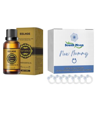 Slimming Detoxifying Essential Oil Nose Ring Super Slim with Essential Oils for Slimming Magnetic Ring for Weight Loss for Men And Women Essential Oil Nose for Weight Loss (7PC + 10ml Oil)